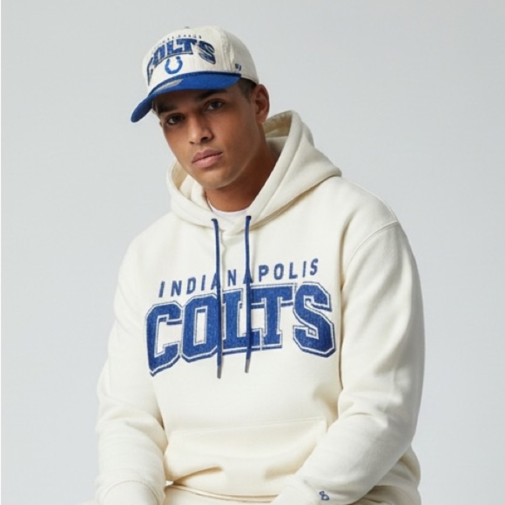 47 Brand Indianapolis Colts Rope Snapback Hat Natural Blue Adjustable NFL